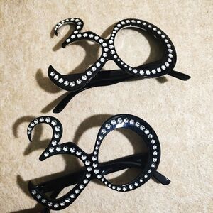 Black Rhinestone 30th Birthday 30th Anniversary Party Favor Eyeglasses